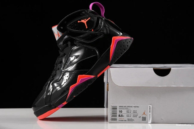 One Kick Patent 7 Jordan Air Retro 313358-006 Black 0723